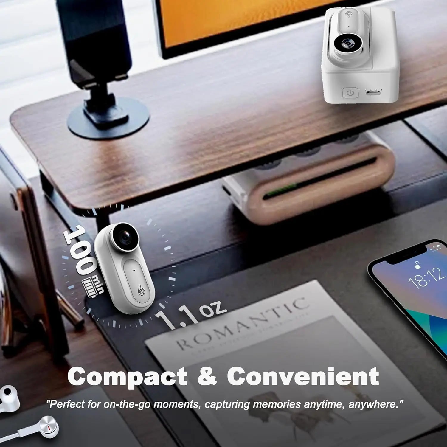 Wireless 1080P Mini Body Cam Compact Helmet Bike Vlog Camera Sports Action Video Recorder Waterproof Tiny Wifi Camcorder Bicycle